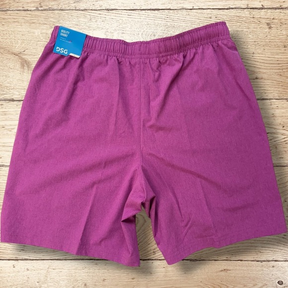 DSG Boys Agility Shorts NWT - Size L‎ - Magenta Grape Heather - Picture 7 of 11